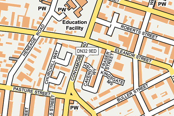 DN32 9ED map - OS OpenMap – Local (Ordnance Survey)