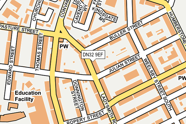 DN32 9EF map - OS OpenMap – Local (Ordnance Survey)
