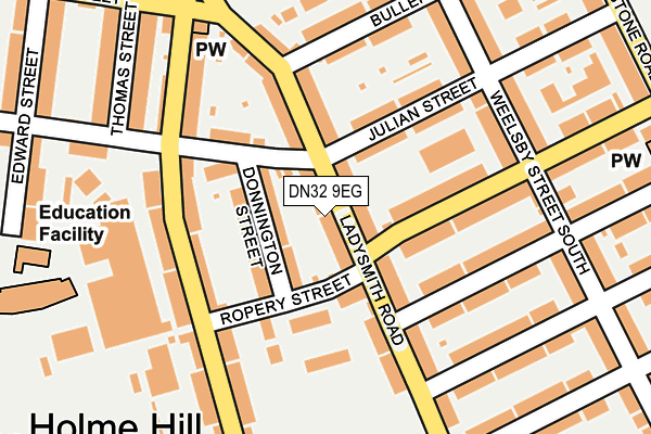 DN32 9EG map - OS OpenMap – Local (Ordnance Survey)