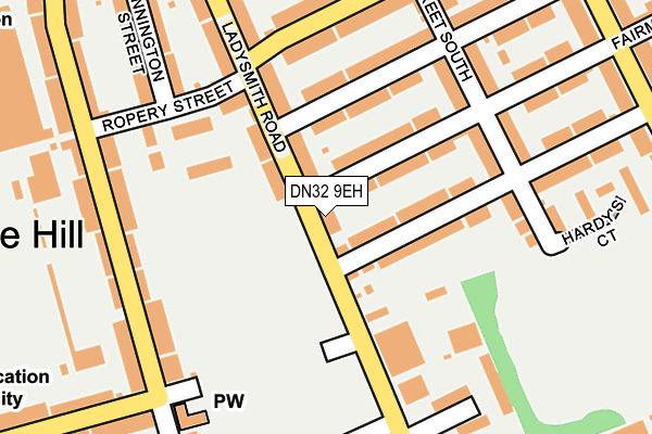 DN32 9EH map - OS OpenMap – Local (Ordnance Survey)