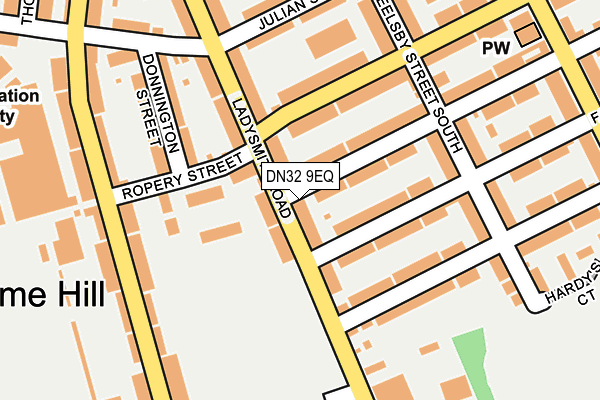 DN32 9EQ map - OS OpenMap – Local (Ordnance Survey)