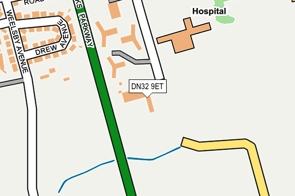 DN32 9ET map - OS OpenMap – Local (Ordnance Survey)