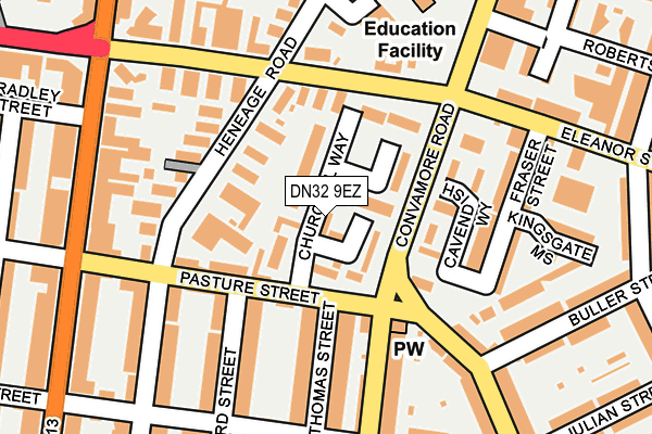 DN32 9EZ map - OS OpenMap – Local (Ordnance Survey)