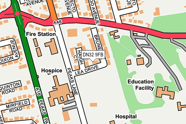 DN32 9FB map - OS OpenMap – Local (Ordnance Survey)