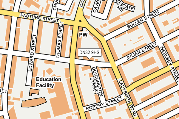 DN32 9HS map - OS OpenMap – Local (Ordnance Survey)