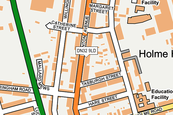 DN32 9LD map - OS OpenMap – Local (Ordnance Survey)