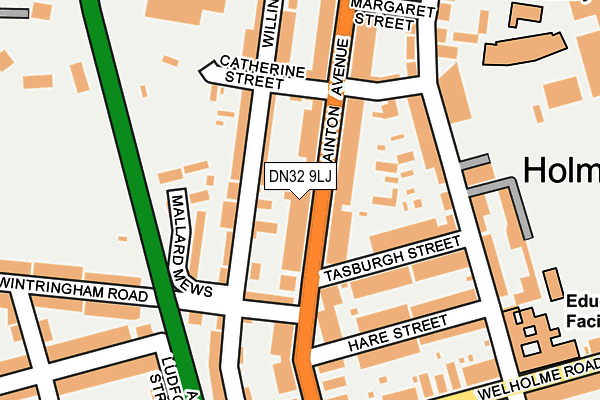 DN32 9LJ map - OS OpenMap – Local (Ordnance Survey)