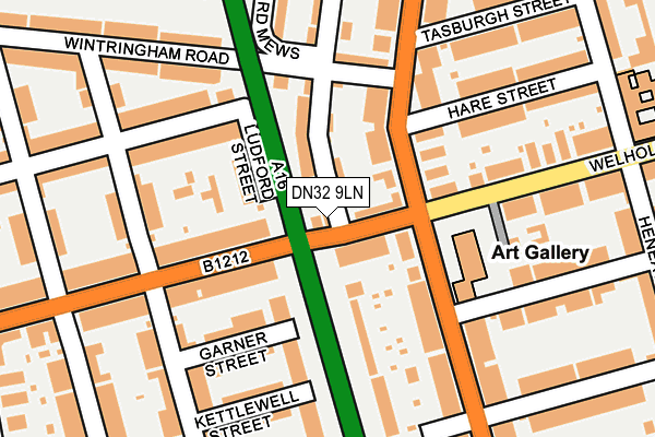 DN32 9LN map - OS OpenMap – Local (Ordnance Survey)