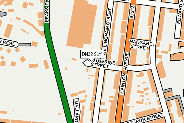 DN32 9LY map - OS OpenMap – Local (Ordnance Survey)