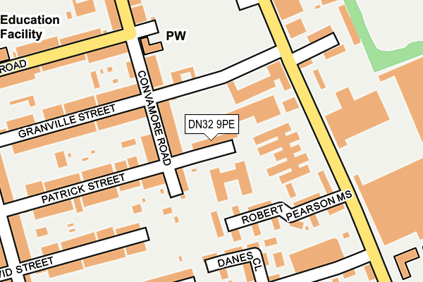 DN32 9PE map - OS OpenMap – Local (Ordnance Survey)