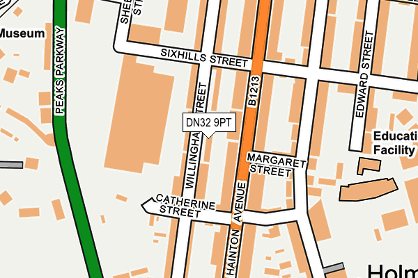 DN32 9PT map - OS OpenMap – Local (Ordnance Survey)