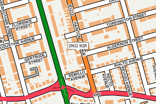 DN32 9QR map - OS OpenMap – Local (Ordnance Survey)