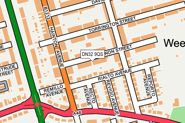 DN32 9QS map - OS OpenMap – Local (Ordnance Survey)