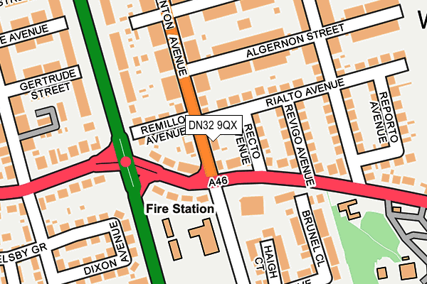 DN32 9QX map - OS OpenMap – Local (Ordnance Survey)