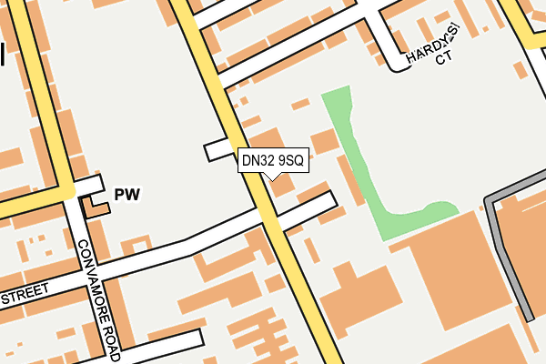 DN32 9SQ map - OS OpenMap – Local (Ordnance Survey)