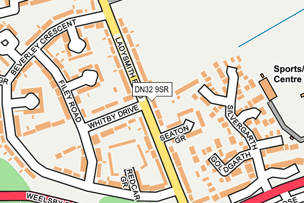 DN32 9SR map - OS OpenMap – Local (Ordnance Survey)