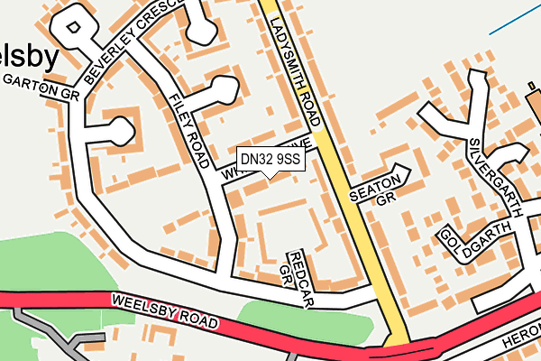 DN32 9SS map - OS OpenMap – Local (Ordnance Survey)