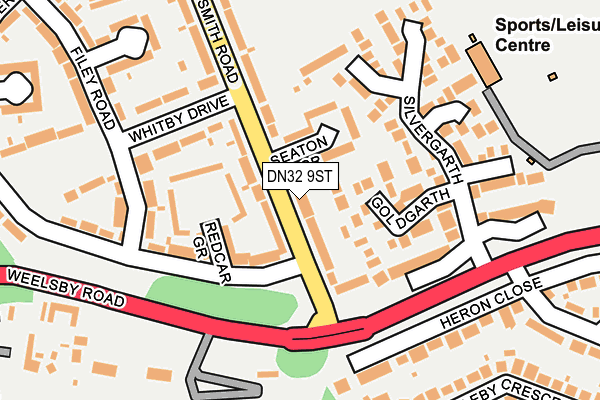 DN32 9ST map - OS OpenMap – Local (Ordnance Survey)