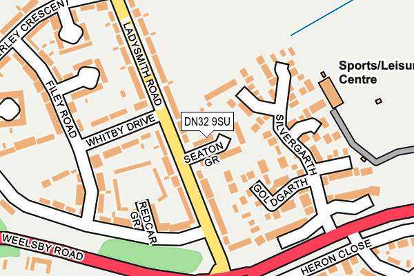 DN32 9SU map - OS OpenMap – Local (Ordnance Survey)