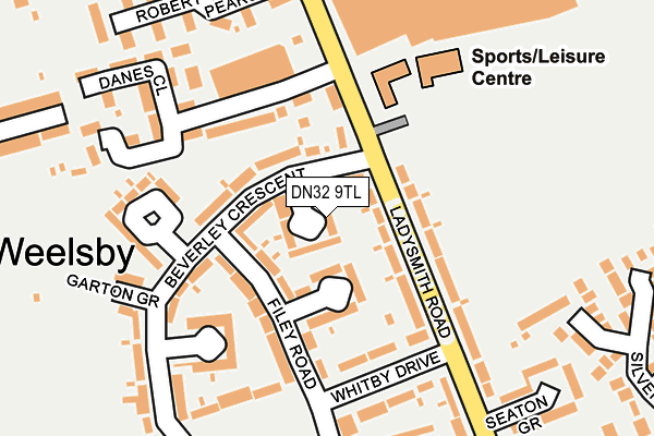 DN32 9TL map - OS OpenMap – Local (Ordnance Survey)