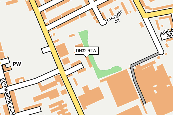 DN32 9TW map - OS OpenMap – Local (Ordnance Survey)