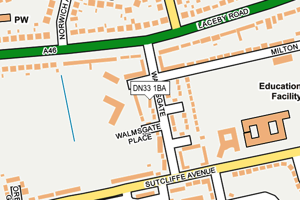 DN33 1BA map - OS OpenMap – Local (Ordnance Survey)