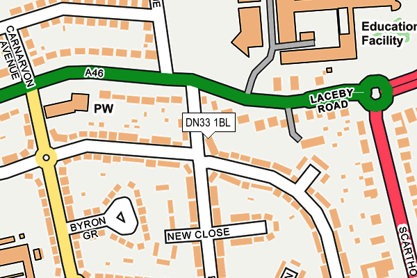 DN33 1BL map - OS OpenMap – Local (Ordnance Survey)