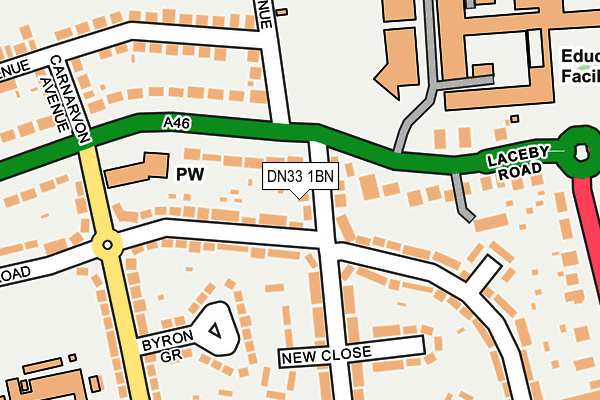 DN33 1BN map - OS OpenMap – Local (Ordnance Survey)