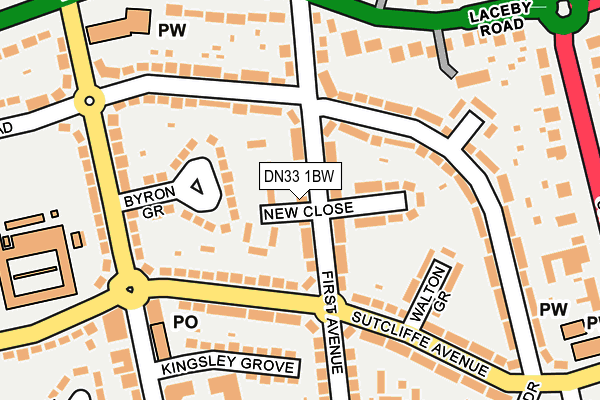 DN33 1BW map - OS OpenMap – Local (Ordnance Survey)