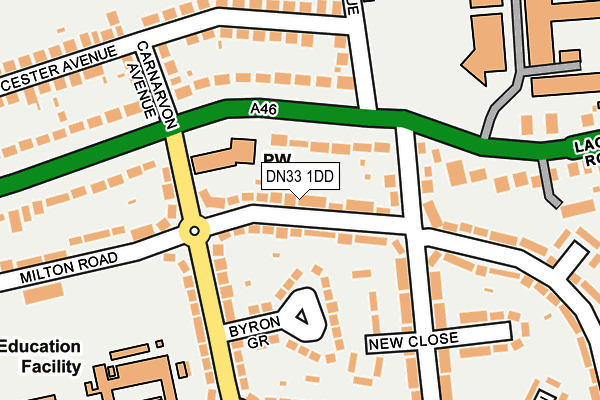 DN33 1DD map - OS OpenMap – Local (Ordnance Survey)