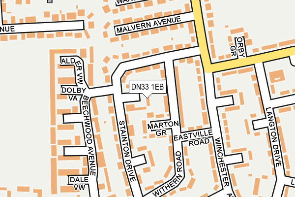 DN33 1EB map - OS OpenMap – Local (Ordnance Survey)