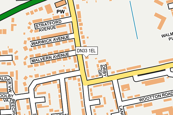 DN33 1EL map - OS OpenMap – Local (Ordnance Survey)
