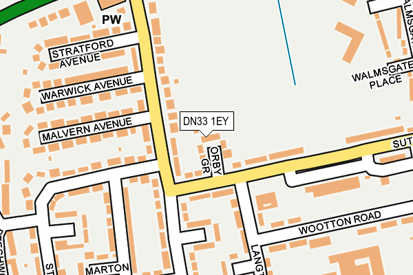 DN33 1EY map - OS OpenMap – Local (Ordnance Survey)