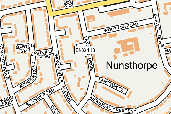 DN33 1HB map - OS OpenMap – Local (Ordnance Survey)