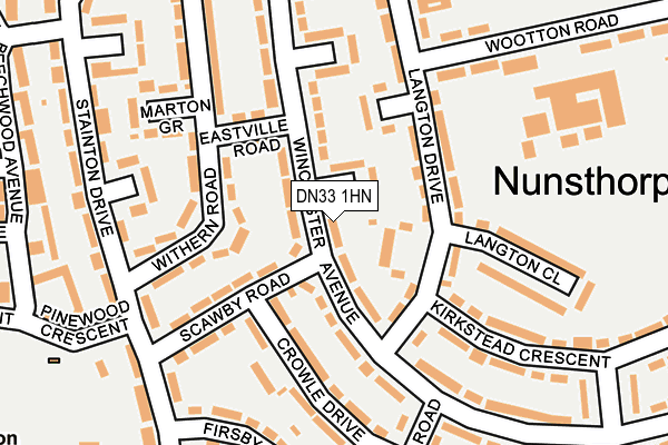 DN33 1HN map - OS OpenMap – Local (Ordnance Survey)