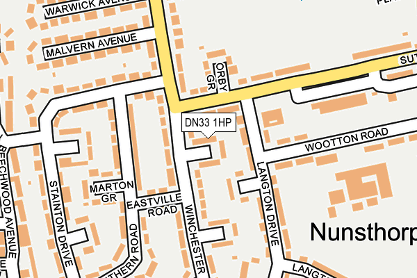 DN33 1HP map - OS OpenMap – Local (Ordnance Survey)