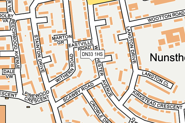 DN33 1HS map - OS OpenMap – Local (Ordnance Survey)