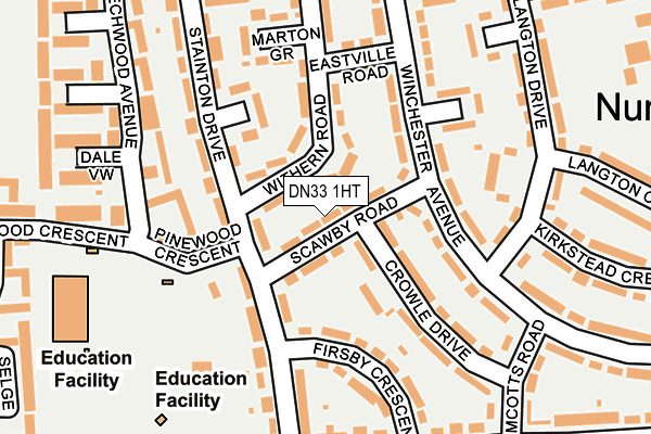 DN33 1HT map - OS OpenMap – Local (Ordnance Survey)