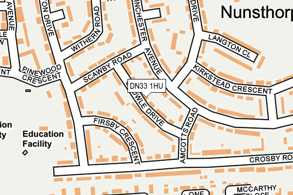 DN33 1HU map - OS OpenMap – Local (Ordnance Survey)