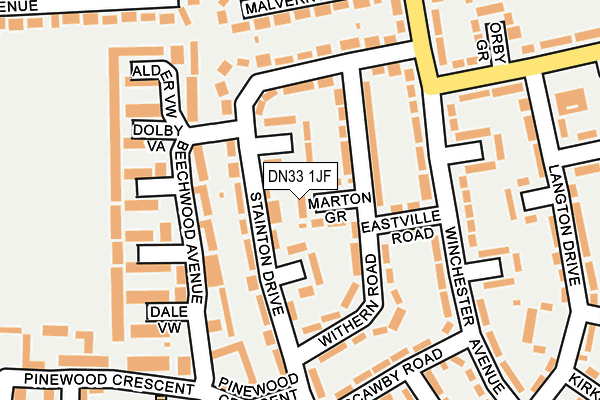 DN33 1JF map - OS OpenMap – Local (Ordnance Survey)