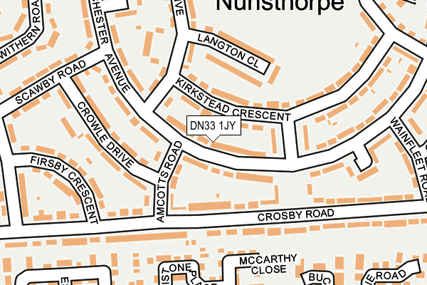 DN33 1JY map - OS OpenMap – Local (Ordnance Survey)