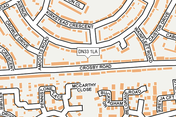 DN33 1LA map - OS OpenMap – Local (Ordnance Survey)