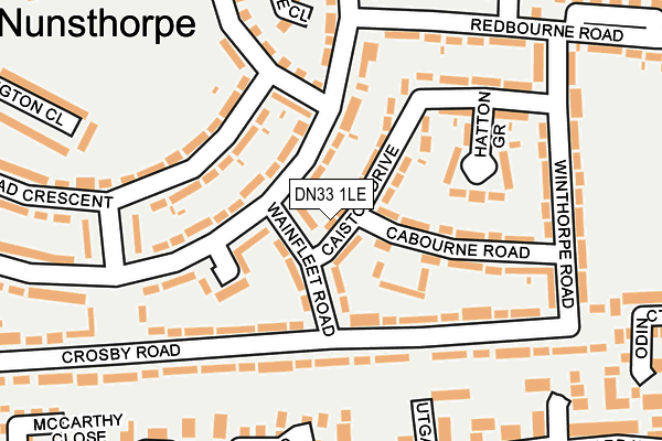 DN33 1LE map - OS OpenMap – Local (Ordnance Survey)