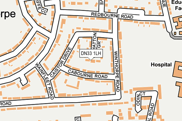 DN33 1LH map - OS OpenMap – Local (Ordnance Survey)