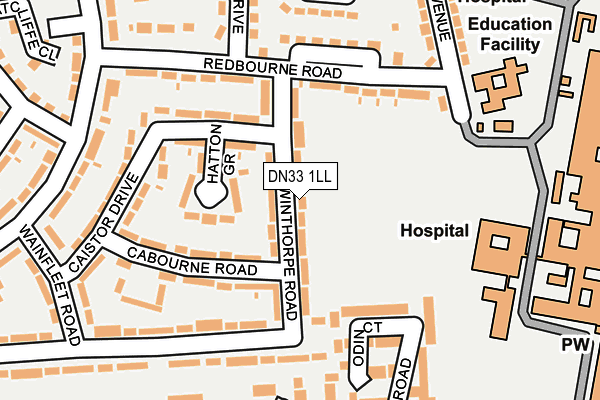 DN33 1LL map - OS OpenMap – Local (Ordnance Survey)