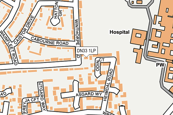 DN33 1LP map - OS OpenMap – Local (Ordnance Survey)