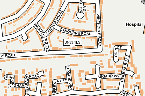 DN33 1LS map - OS OpenMap – Local (Ordnance Survey)
