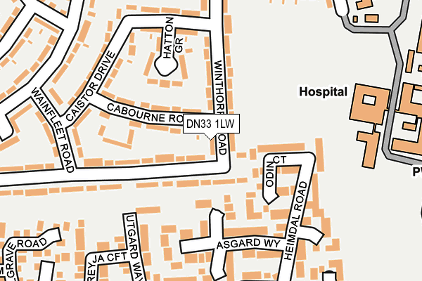 DN33 1LW map - OS OpenMap – Local (Ordnance Survey)