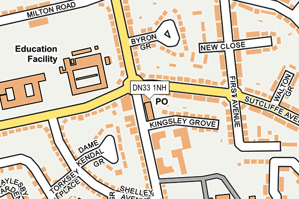 DN33 1NH map - OS OpenMap – Local (Ordnance Survey)