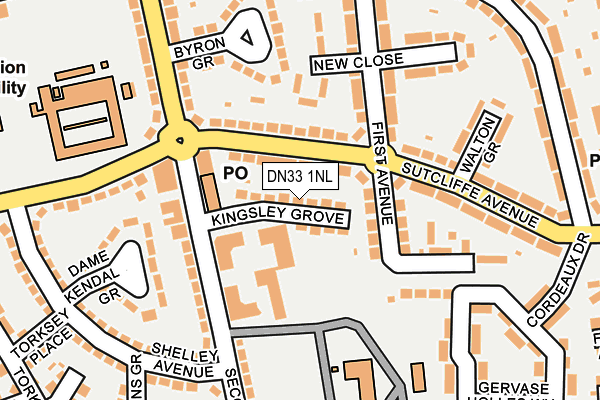 DN33 1NL map - OS OpenMap – Local (Ordnance Survey)